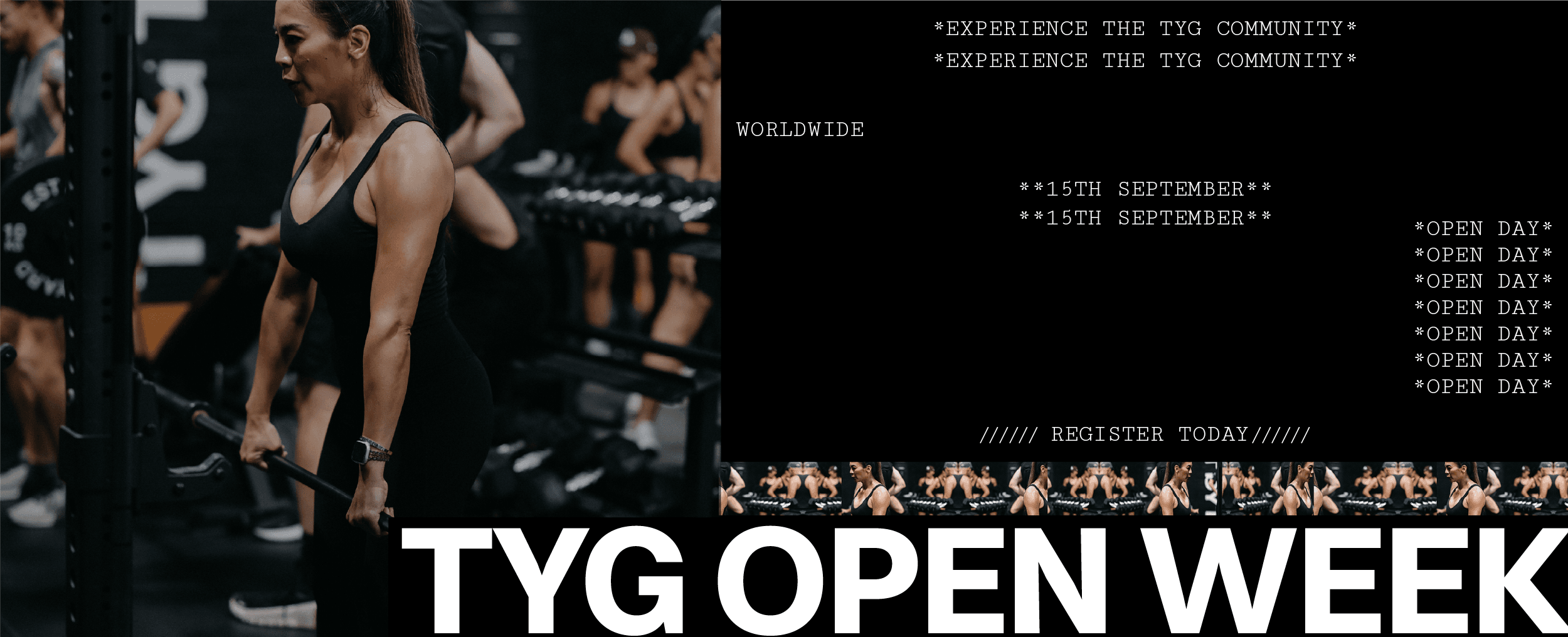 TYG open week, 7-days unlimited sessions