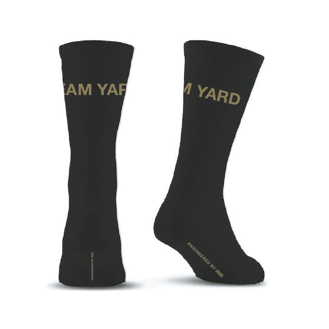 STAX. TYG Sport Crew Socks - Black