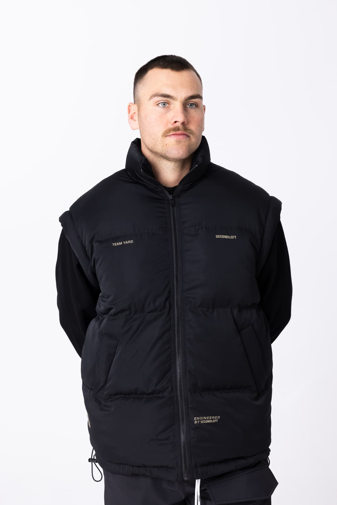 STAX. TYG Oversized Sleeveless Puffer - Black