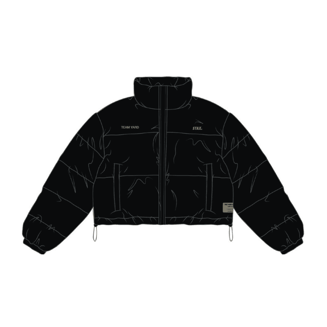 STAX. TYG Cropped Puffer - Black