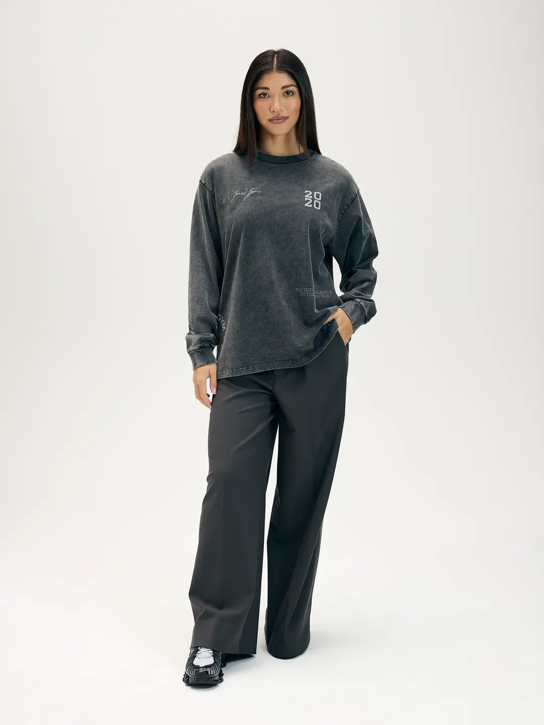 Established L/S - Faded Dark Grey