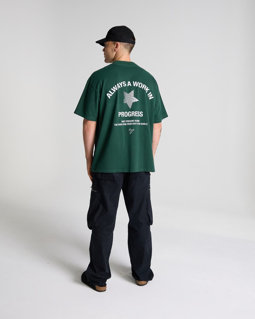 Work in Progress Tee - Pine Green