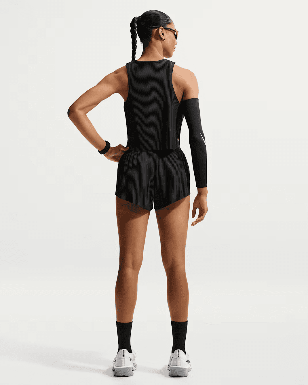 Nike AeroSwift Women's Dri-FIT ADV Cropped Running Tank Top - Black