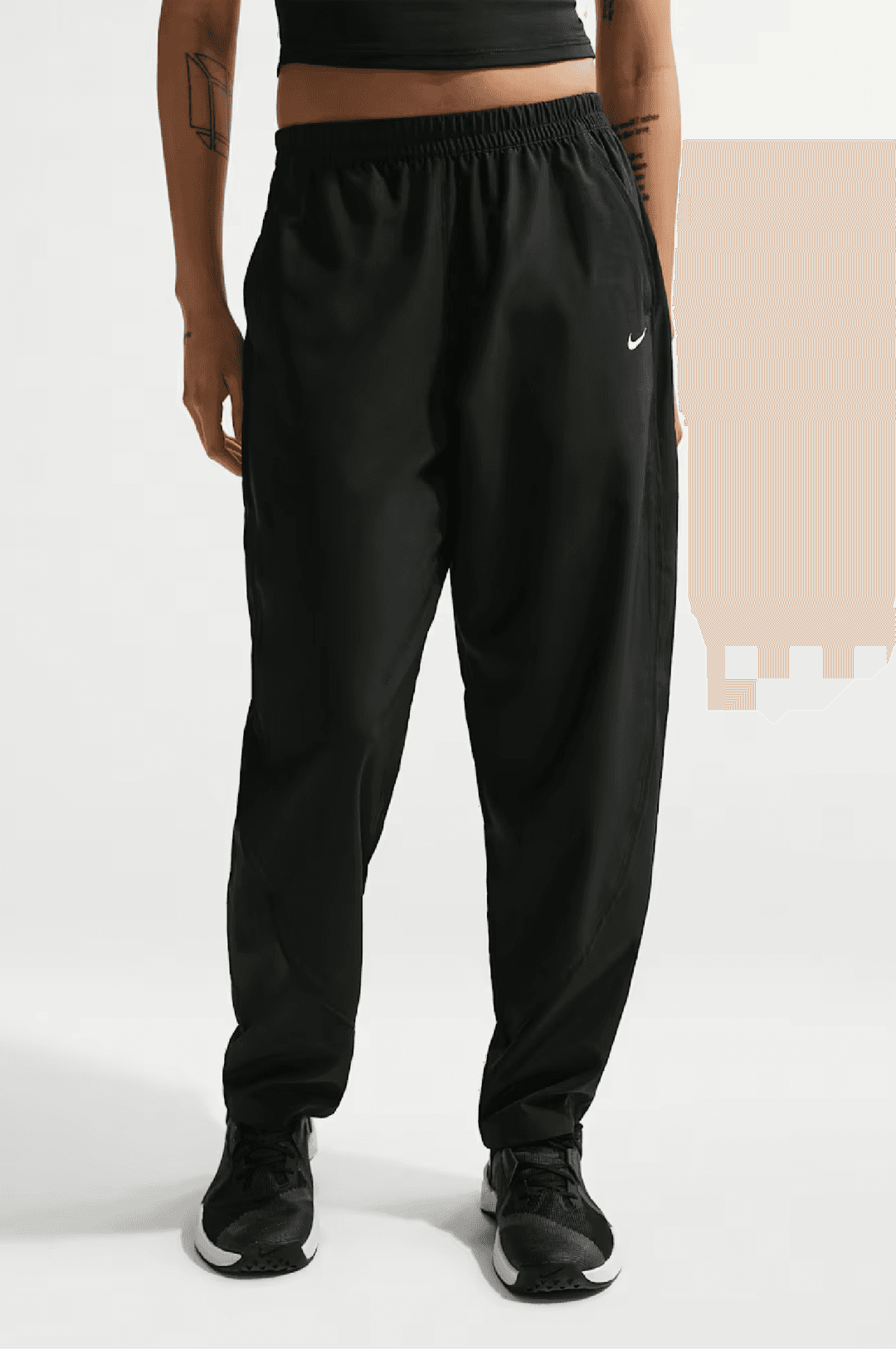 Nike One Women's Dri-FIT Mid-Rise Woven Pants - Black