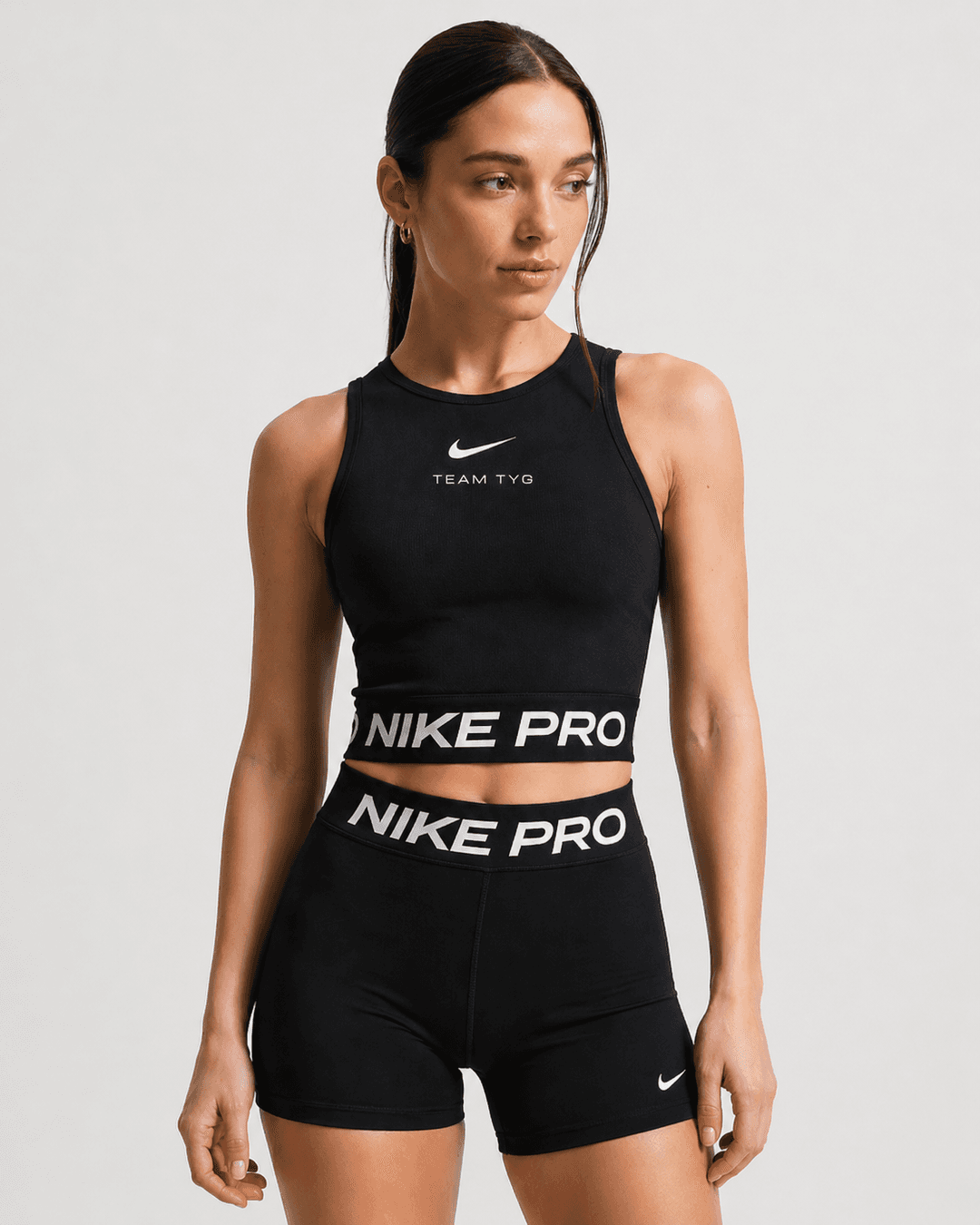 Nike Pro Women's Dri-FIT Cropped Tank Top - Black