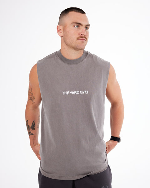 THE YARD GYM TANK - FADED GREY