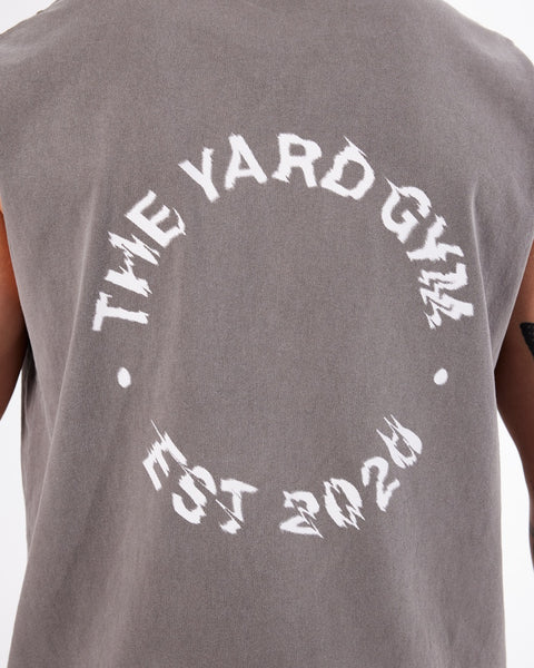 THE YARD GYM TANK - FADED GREY