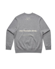 NO FINISH LINE CREW - GREY MARLE