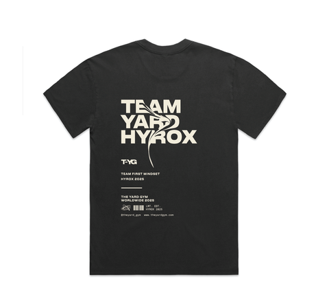 Team Yard HYROX Tee - Faded Black