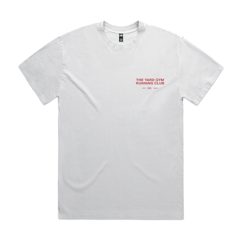 RUNNING CLUB  FADED TEE- RED ON BONE