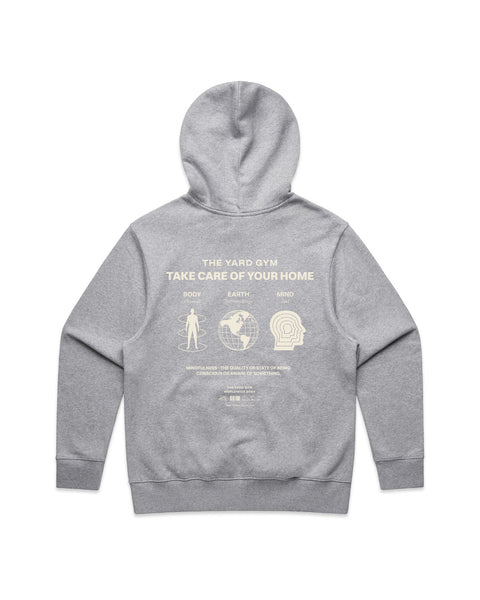 TAKE CARE HOODIE - GREY MARLE