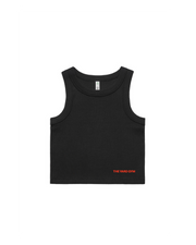 WORLDWIDE RIB CROP TANK - BLACK