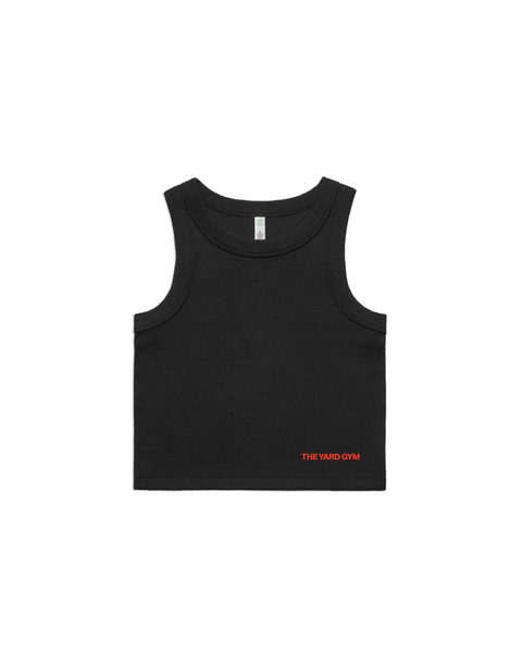 WORLDWIDE RIB CROP TANK - BLACK