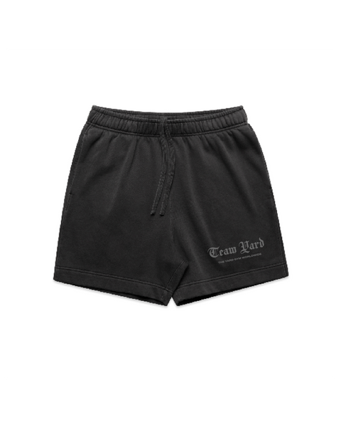 MENS TEAM YARD TRACK SHORT - FADED BLACK